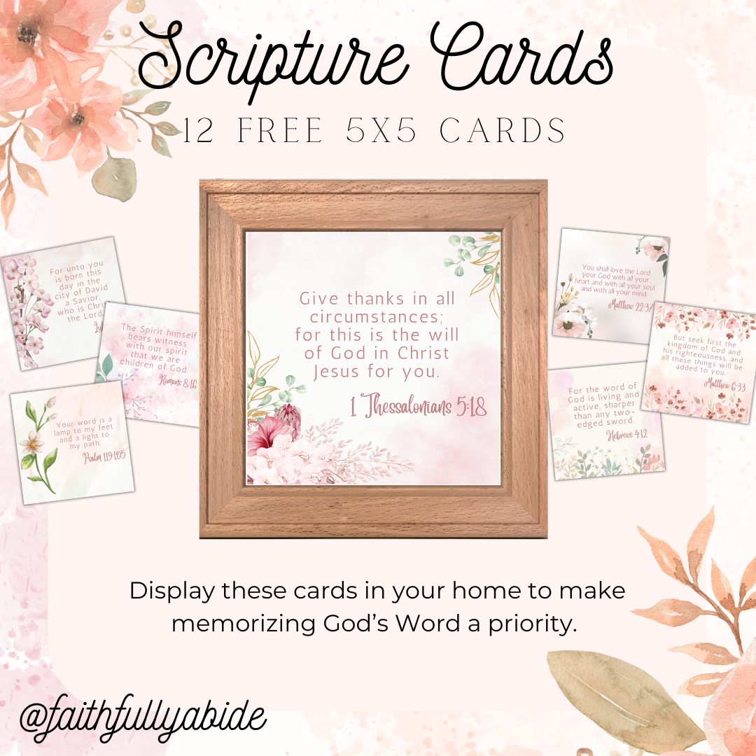scripture printable memory cards