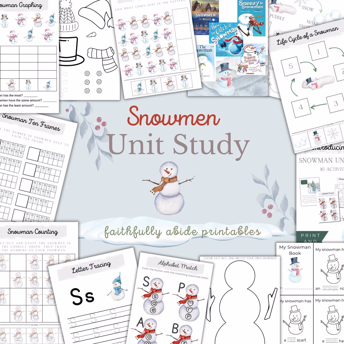 The Perfect Winter Little Snowmen Preschool Study